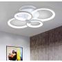 LED Ceiling Lights, 4 Lights Modern Chandelier Lights Flush Mount Lamp Acrylic Shade Contemporary Dimmable Lights for Dining Room Lights Bedroom Lighting Fixtures Ceiling Longest Side 22 Inches