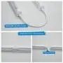 T8 LED Light Tube - 2FT, 14W, 1680lm, 4000K(Daylight Glow), Linkable Integrated Single Fixture, Clear Cover, V Shape, Utility Shop Light, Ceiling and Under Cabinet Light, Corded Electric (2 Pack)