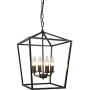 Alinhome 4-Light Chandelier, Rustic Chandelier, Black Dining Room Chandelier, Rustic Metal Pendant Light, Vintage Pendant Hanging Light,Ceiling Light Fixture for Dining Room, Kitchen Island