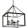 JONATHAN Y JYL7413A Anna 21'' 4-Light Metal/Glass LED Pendant, Traditional, Classic for Kitchen, Living Room, 4 Bulb, Oil Rubbed Bronze/Clear