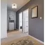 Kira Home Addison 13'' 2-Light Semi-Flush Mount Ceiling Light Fixture with Off-White Fabric Drum Shade, Bronze Finish