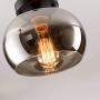 Gladfresit Modern Ceiling Light Glass Shade Ceramic Holder Industrial Island Lighting Fixture Indoor for Living & Dining Room Entryway Loft (Bulb Not Included) (Electroplated Smoky-Gray)