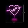 LED Cupids Bow Shape Neon Light Sign Love in Heart Neon Night Lights Pink Neon Letter Sign Marquee Battery USB Operated Table LED Lights for Christmas Birthday Wedding Party Kids Room Living Room