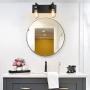 PUUPA 2 Lights Bathroom Vanity Light, Modern Industrial Black Wall Sconce for Bedroom Living Room Hallway Kitchen