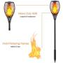 Solar Lights Outdoor, Waterproof Flickering Flames Torches Lights Upgraded Solar Spotlights Landscape Decoration Lighting Dusk to Dawn Auto On/Off Security Torch Light for Patio Deck Driveway (4Pack)