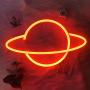 LED Galaxy Planet Shape Neon Sign Light Art Decorative Night Lights for Kids Girls Child Wall Decor for Baby Room Christmas Halloween Wedding Party Supplies