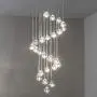 Crystal Chandelier Modern Pendant Light LED Raindrop Ceiling Lamp Crystal Ball Lighting Fixture 26 Lights for Staircase Living Room Hotel Hallway Bedroom Hotel Hallway Foyer Entryway (26 lights-Round) Crystal Chandelier Modern Pendant Light LED Raindrop Ceiling Lamp Crystal Ball Lighting Fixture 26 Lights for Staircase Living Room Hotel Hallway Bedroom Hotel Hallway Foyer Entryway (26 lights-Round)