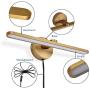 MantoLite LED Wall Light,Vanity 15inch Aluminum Picture Artwork Lighting Fixture, Plug-in with Switch for Bathroom Mirror Lamp Modern Home Restaurant Bedside Wall Lamps Sconces,11W 3000K Matte Brass