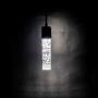 Lumxa LED Mini-Pendant Light - Modern Matte Black Hanging Mini-Pendant Light Fixture with Matte Black and Bubble Glass Led Pendant Lighting Kit for Kitchen and Dining Room(No Bulb Required)