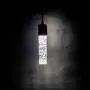 Lumxa LED Mini-Pendant Light - Modern Matte Black Hanging Mini-Pendant Light Fixture with Matte Black and Bubble Glass Led Pendant Lighting Kit for Kitchen and Dining Room(No Bulb Required)