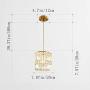 Crystal Chandelier Raindrop Modern Island Pendant Light Gold Linear Hanging Ceiling Lamp Fixture for Kitchen Island Hallway Dining Room Bedroom Living Room (2-Pack)