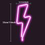 TURNMEON Neon Lights Signs for Wall Decor Lightting Bolt Light Valentines Day Decoration, Usb or Battery Led Light up Signs Valentines Gifts for Bedroom Birthday Party Indoor Decoration(Pink)