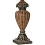 Traditional Table Lamp Urn Two Tone Bronze Off White Bell Shade for Living Room Family Bedroom Bedside Nightstand - Regency Hill