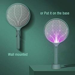 Endbug Bug Zapper Lamp & Fly Swatter Racket 2 in 1, USB Rechargeable Electric Mosquito Fly Gnat Killer for Home Indoor Outdoor (Green)