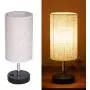 3 Way Dimmable Touch Control Table Lamp with 2 USB Ports and Power Outlet, Bedside Nightstand Lamp Simple Night Light Bedroom Lamp for Bedroom, Living Room, Office (6W Bulb Included) 3 Way Dimmable Touch Control Table Lamp with 2 USB Ports and Power Outlet, Bedside Nightstand Lamp Simple Night Light Bedroom Lamp for Bedroom, Living Room, Office (6W Bulb Included)