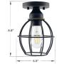 YaoKuem Semi Flush Mount Ceiling Light Fixture, E26 Medium Base, Metal Housing, Bulbs NOT Included, 2-Pack (Oil Rubbed Bronze Finish)