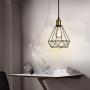 LIGHTESS Plug in Pendant Lights with Dimmer Switch, Industrial Black & Copper Dimmable Hanging Wire Cage Light Fixture for Kitchen Dining Room, LG9925342