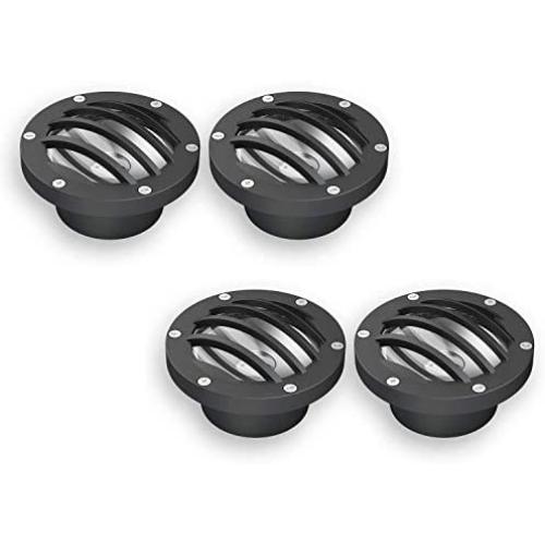 Malibu LED Low Voltage Landscape Lighting Well Light Outdoor Deck Light 4 Pack for Yard Garden Patio in-Ground Light 8401-3500-04