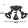 NOMA Track Lighting | Adjustable Semi-Flush-Mount Ceiling Light Fixture | Perfect for Kitchen, Hallway, Living Room & Bedroom | Bronze, 3-Light NOMA Track Lighting | Adjustable Semi-Flush-Mount Ceiling Light Fixture | Perfect for Kitchen, Hallway, Living Room & Bedroom | Bronze, 3-Light