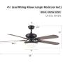 CO-Z 52 Farmhouse Ceiling Fan with Lights and Remote, Rustic Ceiling Fans with LED Light for Bedroom, Living Room, Kitchen, Black Ceiling Fan Light Fixture with 5 Plywood Blades (Cherry & Walnut)