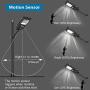 Taoesy 60W Solar Street Lights Outdoor Dusk to Dawn with Motion Sensor 6000 Lumens, Metal