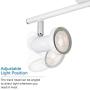 NOMA Track Lighting | Adjustable LED Ceiling Light Fixture| Perfect for Kitchen, Hallway, Living Room & Bedroom | White, 3-Light Kit