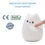 Cat Lamp, NeoJoy Remote Control Silicone Kitty Night Light for Kids Toddler Baby Girls Rechargeable Cute Kawaii Nightlight