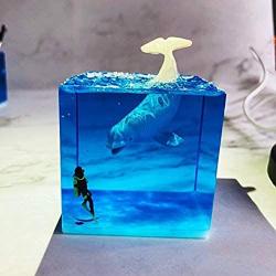 Shark Night Light,Cube Shark Diver Night Lamp Novelty Gift for Children for Living Rooms and Bedrooms Decor