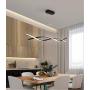Ziplighting Modern LED Pendant Lighting for Dining Room & Kitchen Island Stepless Dimmable Pendant Light with Remote Dimming Chandelier Contemporary Adjustable Ceiling Fixture Wave Ceiling Light f