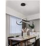 Ziplighting LED Modern Pendant Light with Remote Dimmable Pendant Lighting Stepless Dimming Chandelier Contemporary Adjustable Ceiling Fixture Light for Dining Living Room Kitchen Island