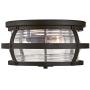 Westinghouse Lighting 6359500 Weatherby Two-Light Flush-Mount, Weathered Bronze Finish with Clear Glass Outdoor Ceiling Fixture