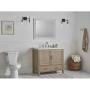 Effimero Black Bathroom Vanity 2 Light Fixture - Modern Over Mirror Lighting with Clear Glass Shades