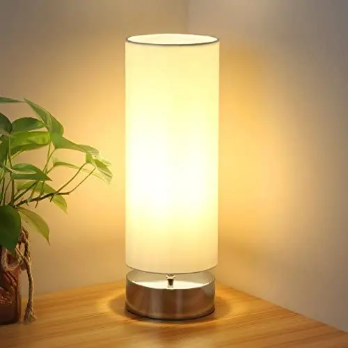 Touch Control Table Lamp Bedside Minimalist Desk Lamp Modern Accent Lamp Dimmable Touch Light with Cylinder Lamp Shade Night Light Nightstand Lamp for Bedroom Living Room Kitchen, E26 Bulb Included Touch Control Table Lamp Bedside Minimalist Desk Lamp Modern Accent Lamp Dimmable Touch Light with Cylinder Lamp Shade Night Light Nightstand Lamp for Bedroom Living Room Kitchen, E26 Bulb Included