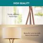Archiology Tripod Floor Lamp - Modern Wood Floor Lamp with White Drum Shade and E26 Lamp Base,Perfect for Living Room, Bedroom, Study Room and Office