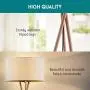 Archiology Tripod Floor Lamp - Modern Wood Floor Lamp with White Drum Shade and E26 Lamp Base,Perfect for Living Room, Bedroom, Study Room and Office