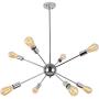 Mid Century Sputnik Chandelier 8 Lights Chrome Modern Sputnik Ceiling Light Fixture Industrial Vintage Pendant Lighting for Dining Room Living Room Bedroom Kitchen
