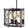 JONATHAN Y JYL7501A Ferme 16'' 3-Light Adjustable Iron Rustic Farmhouse LED Pendant, Cottage,Industrial Dimmable, for Dining, Living Room, Kitchen, Oil Rubbed Bronze/Brown