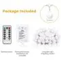 Delxo Globe String Lights with Remote, 50 LED Fairy Lights for Bedroom, Room Twinkle Lights, 8 Modes, Battery Power, Waterproof Decorative Lights for Outdoor Indoor Patio Christmas Party, Warm