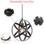 SUNLI HOUSE Vintage Industrial Metal Spherical Pendant Light Displays Changeable Hanging Light Fixture,Black Hanging Cage Globe Ceiling Chandelier Fixture for Kitchen Island Living Room Dining Room