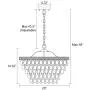 Wellmet Crystal Chandeliers, 6 Lights 5 Tiers Crystal Light, Adjustable Ceiling Light, Modern Chandelier Lighting Fixture for Bedroom, Hallway, Bar, Kitchen, Bathroom, Dining Room, W20-inch