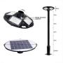 HCOOR 100W LED Solar Lamp Post Light Outdoor with 98in Pole IP65 Waterproof Solar Street Light 6500K Auto Dusk to Dawn with Remote Solar Area Pole Light for Lawn, Pathway, Driveway, Yard, Parking Lot