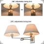 Kira Home Cambridge 13'' Swing Arm Wall Lamp - Plug in/Wall Mount + White Fabric Shade, 150W 3-Way + Cord Covers, Satin Nickel Finish Kira Home Cambridge 13'' Swing Arm Wall Lamp - Plug in/Wall Mount + White Fabric Shade, 150W 3-Way + Cord Covers, Satin Nickel Finish