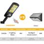 JAMIEWIN 120 led Solar Street Lights Outdoor Wireless Solar Flood Light Motion Sensor Security Light with 3 Lighting Modes for Garden, Street, Deck, Fence, Patio, Path - 2 Pack