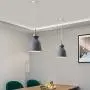 LAKIQ Modern Mini Colorful Pendant Light Nordic Lovely Hanging Ceiling Lighting Kitchen Island Lights for Dining Room Restaurant Bar Living Room (Grey)