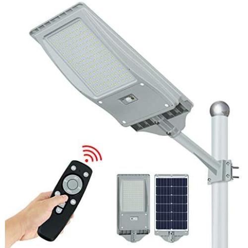 2000LM LED Solar Street Light Outdoor, SOLLA Motion Sensor Flood Light with Dusk to Dawn Photocell IP65 Waterproof 5000K Daylight Outside Exterior Flood Lighting for Yard Garage Driveway Patio Garden