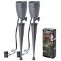 Taiva 12V LED Low Voltage Landscape Light, Aluminium Die-Cast Outdoor Spike Spot Light,Warm White Waterproof IP65,Pathway Stake Light,Outdoor Light for Yard Lawn Garden Tree (2 Pack)