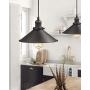 Zeyu Industrial Pendant Light, Vintage Hanging Light Fixture for Dining Room, Oil Rubbed Bronze Finish with Metal Shade, 102-1 ORB