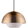 Amazon Brand – Rivet Mid-Century Modern Ceiling Hanging Pendant Fixture with Light Bulb - 14.25 x 14.25 x 11.25 Inches, 12-120 Inch Cord, Satin Brass