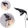 N-brand Bird Lamp Raven Lamp Raven Light Bird-Lamp Finials Decorative Led Table Light & Sconce Light for Bedroom Bedside Living Room,Black,Left Wall Light