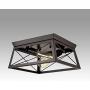 DANXU Lighting Industrial Flush Mount Ceiling Light Fixture Oil Rubbed Bronze 2 Light DANXU Lighting Industrial Flush Mount Ceiling Light Fixture Oil Rubbed Bronze 2 Light